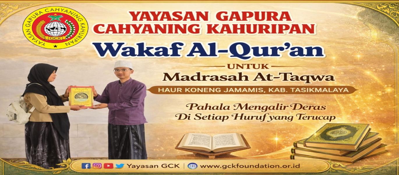 WAKAF AL-QUR`AN Untuk Madrasah At-Taqwa